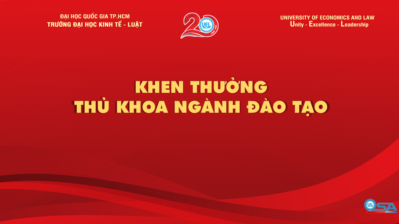 Thủ Khoa Ngành đào tạo Khóa 16 (2016-2020)