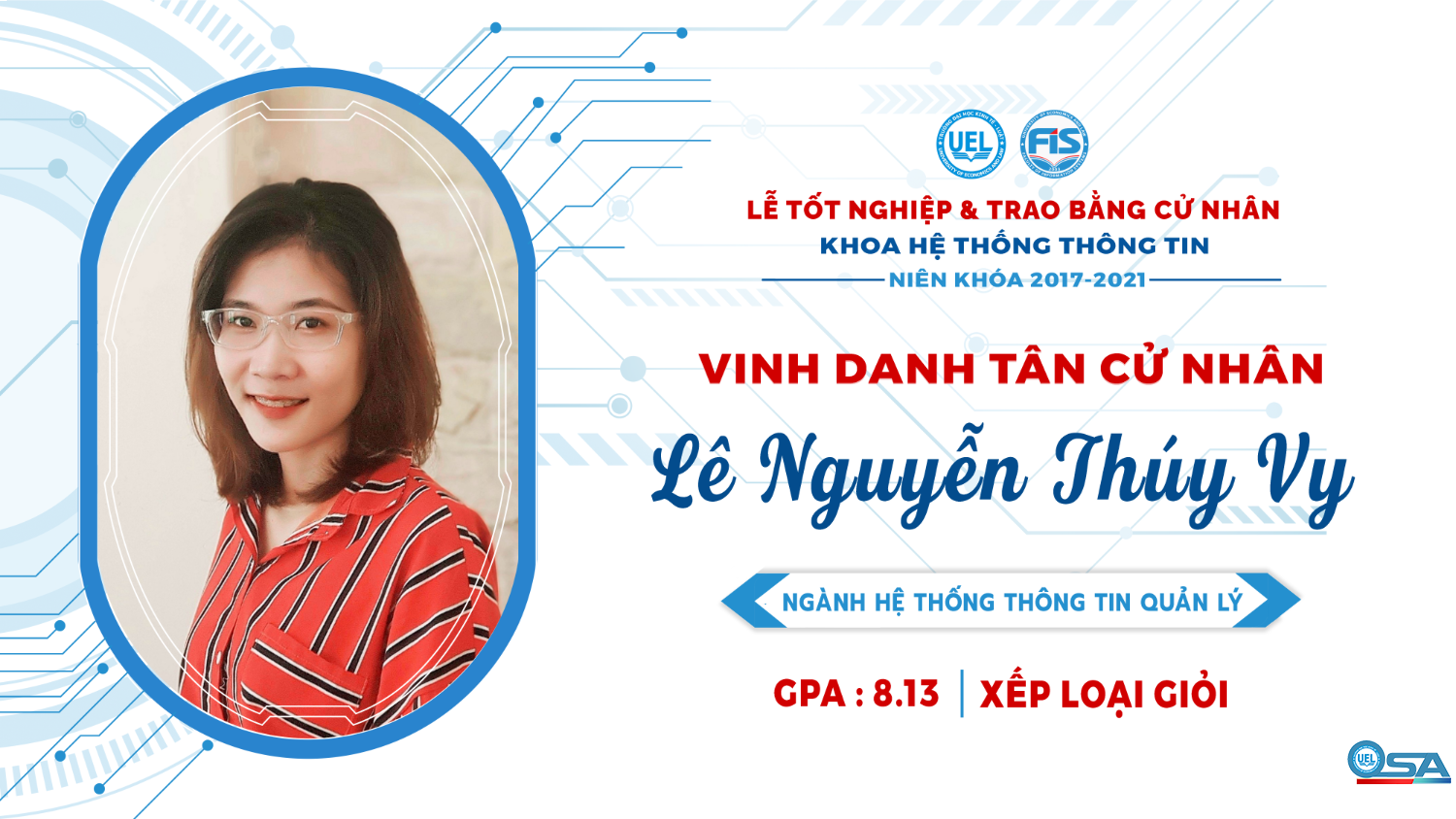 Vinh danh sinh viên Khóa 17 tốt nghiệp loại Giỏi