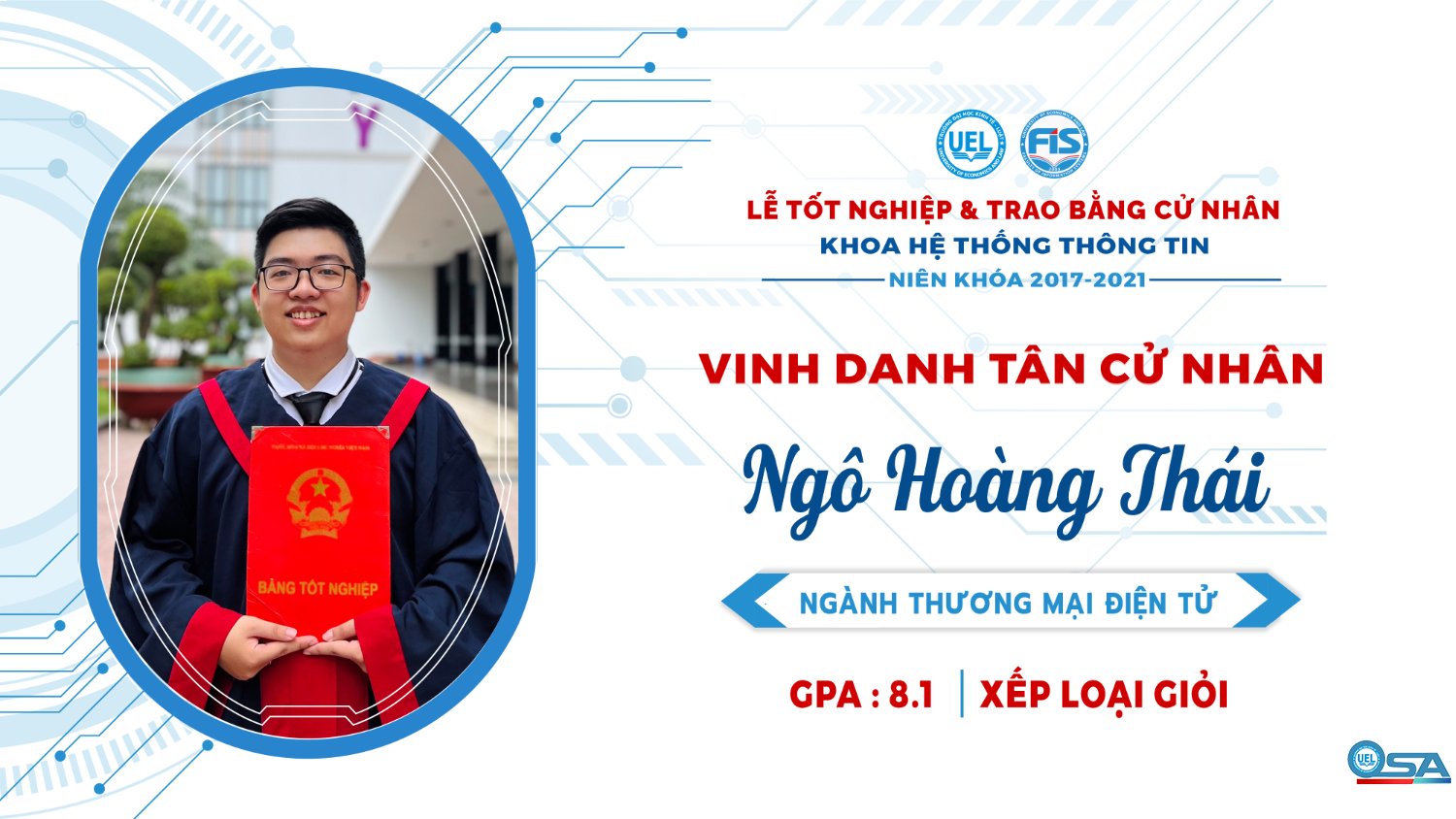 Vinh danh sinh viên Khóa 17 tốt nghiệp loại Giỏi