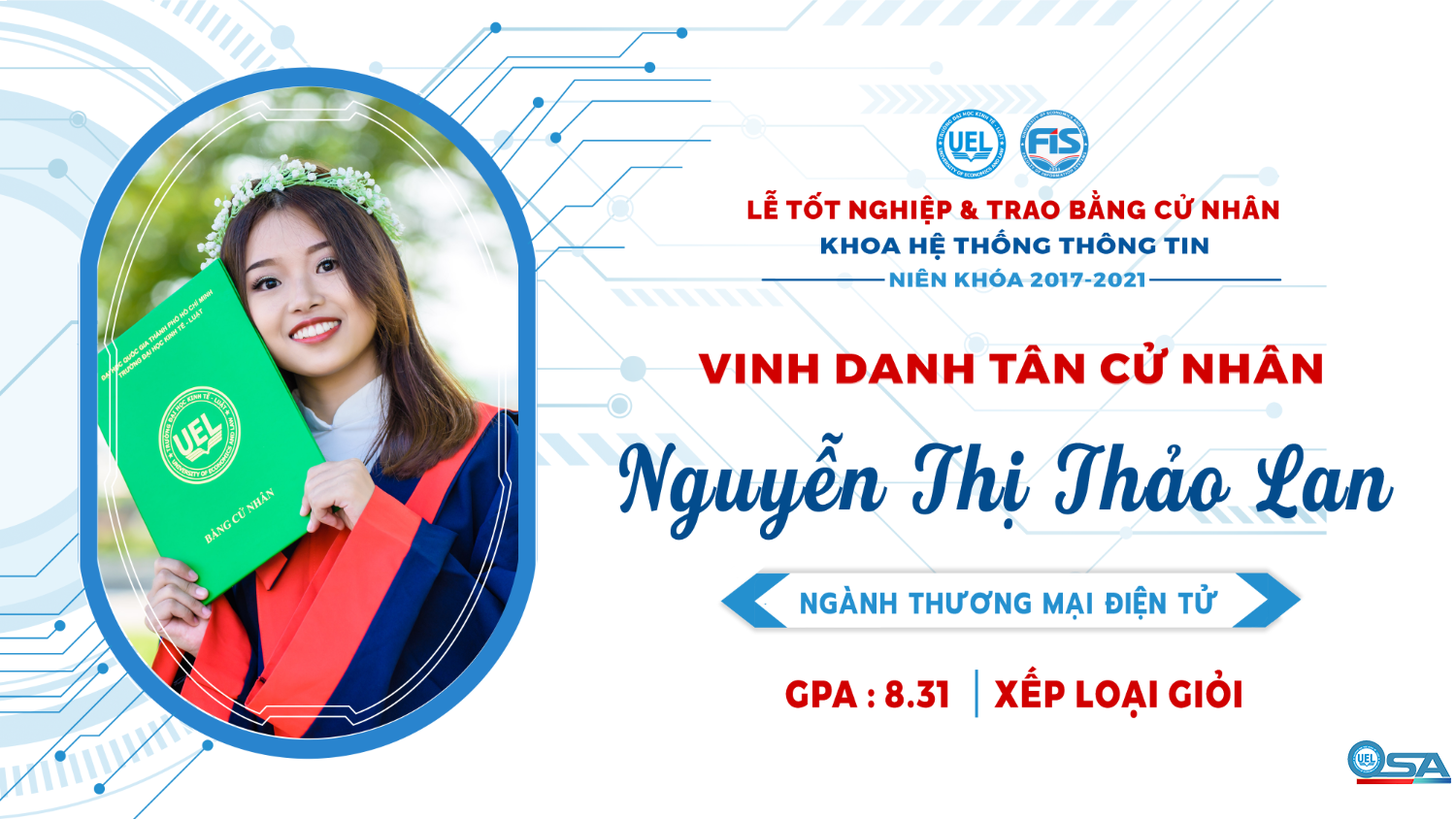 Vinh danh sinh viên Khóa 17 tốt nghiệp loại Giỏi