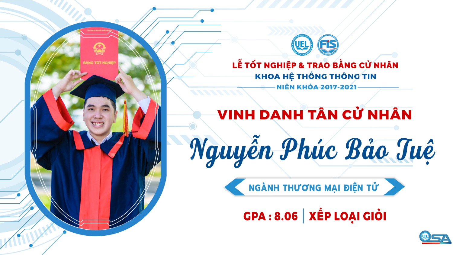 Vinh danh sinh viên Khóa 17 tốt nghiệp loại Giỏi