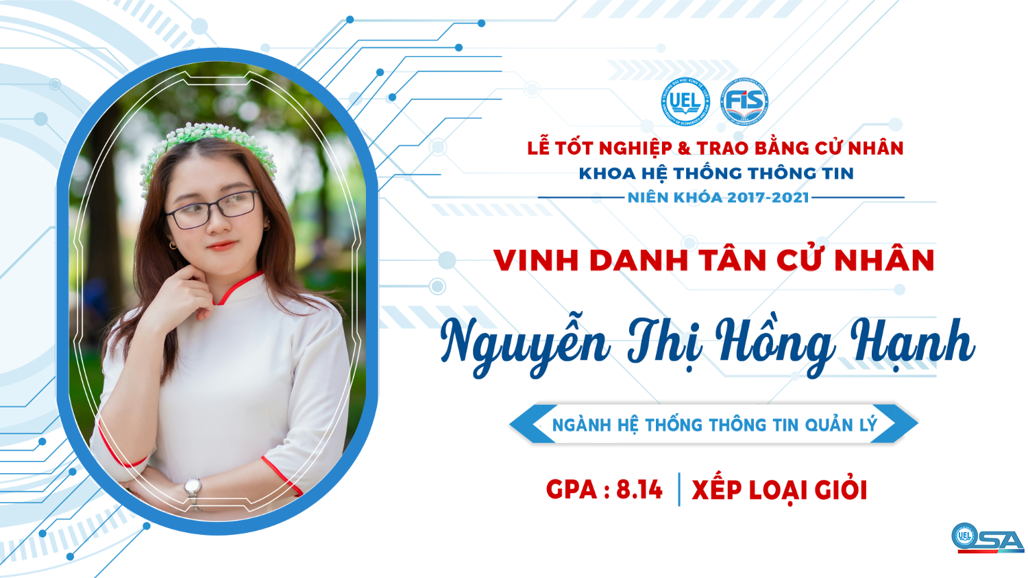 Vinh danh sinh viên Khóa 17 tốt nghiệp loại Giỏi