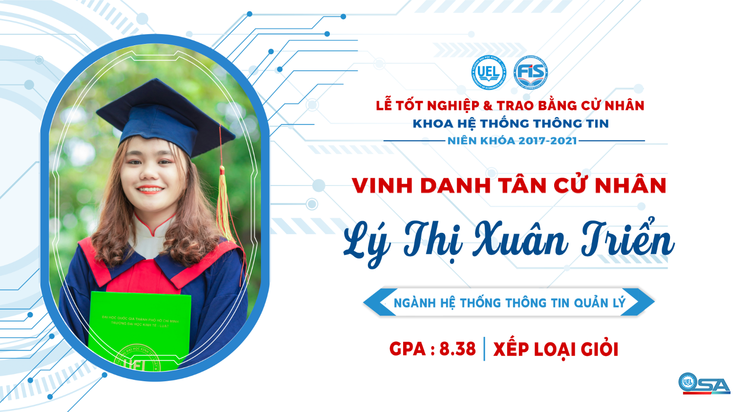 Vinh danh sinh viên Khóa 17 tốt nghiệp loại Giỏi