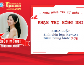 Tân cử nhân: Phạm Thị Hồng Nhi