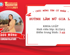 Tân cử nhân: Huỳnh Lâm Nữ Gia Nhi