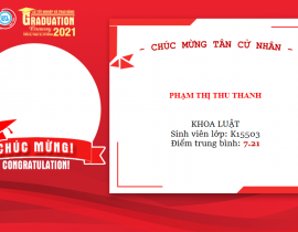 Tân cử nhân: Phạm Thị Thu Thanh