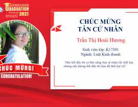 Tân cử nhân: Trần Thị Hoài Thương