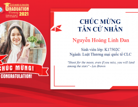 Tân cử nhân: Nguyễn Hoàng Linh Đan