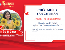 Tân cử nhân: Huỳnh Thị Thiên Hương