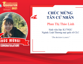 Tân cử nhân: Phan Thị Thảo Linh