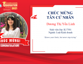 Tân cử nhân: Dương Thị Yến Linh