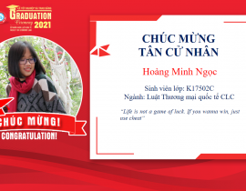 Tân cử nhân: Hoàng Minh Ngọc