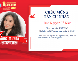Tân cử nhân: Trần Nguyễn Tố Như