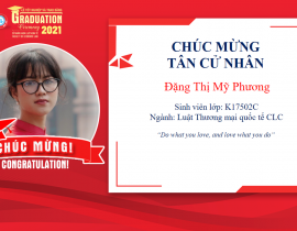 Tân cử nhân: Đặng Thị Mỹ Phương