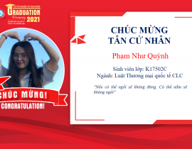 Tân cử nhân: Phạm Như Quỳnh