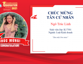 Tân cử nhân: Ngô Trúc Linh