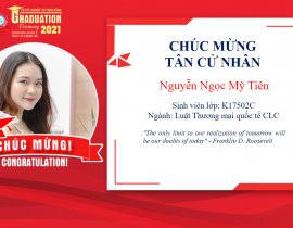 Tân cử nhân: Nguyễn Ngọc Mỹ Tiên