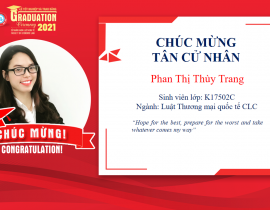 Tân cử nhân: Phan Thị Thùy Trang