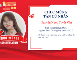 Tân cử nhân: Nguyễn Ngọc Tuyết Vân