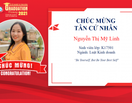 Tân cử nhân: Nguyễn Thị Mỹ Linh