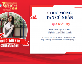 Tân cử nhân: Trịnh Kiều My
