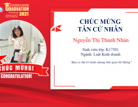 Tân cử nhân: Nguyễn Thị Thanh Nhàn