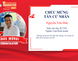 Tân cử nhân: Nguyễn Văn Đức