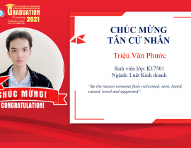 Tân cử nhân: Triệu Văn Phước