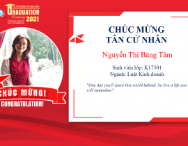 Tân cử nhân: Nguyễn Thị Băng Tâm