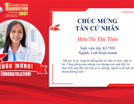 Tân cử nhân: Hứa Thị Thu Thảo