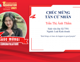 Tân cử nhân: Trần Thị Ánh Thắm