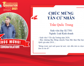 Tân cử nhân: Trần Quốc Trung