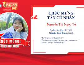 Tân cử nhân: Nguyễn Thị Ngọc Tú