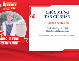 Tân cử nhân: Phạm Thanh Vân