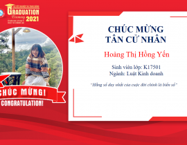 Tân cử nhân: Hoàng Thị Hồng Yến