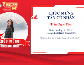 Tân cử nhân: Trần Ngọc Diệp