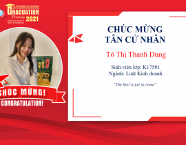 Tân cử nhân: Tô Thị Thanh Dung
