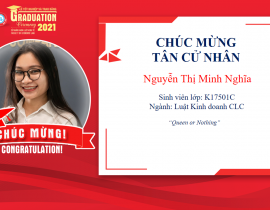 Tân cử nhân: Nguyễn Thị Minh Nghĩa