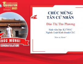 Tân cử nhân: Đào Thị Thu Phương