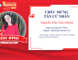 Tân cử nhân: Nguyễn Trần Trúc Quỳnh