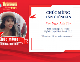 Tân cử nhân: Cao Ngọc Anh Thư