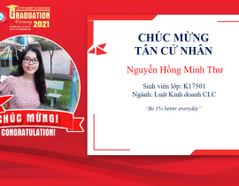 Tân cử nhân: Nguyễn Hồng Minh Thư