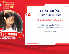 Tân cử nhân: Nguyễn Mai Hoàng yến