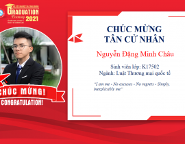 Tân cử nhân: Nguyễn Đặng Minh Châu