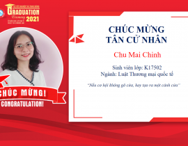Tân cử nhân: Chu Mai Chinh