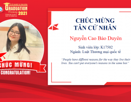 Tân cử nhân: Nguyễn Cao Bảo Duyên