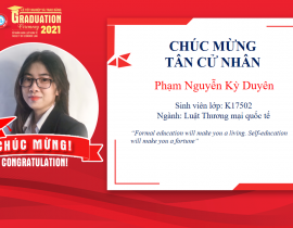 Tân cử nhân: Phạm Nguyễn Kỳ Duyên