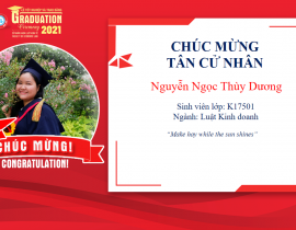 Tân cử nhân: Nguyễn Ngọc Thùy Dương