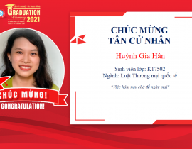 Tân cử nhân: Huỳnh Gia Hân