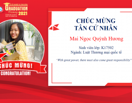 Tân cử nhân: Mai Ngọc Quỳnh Hương